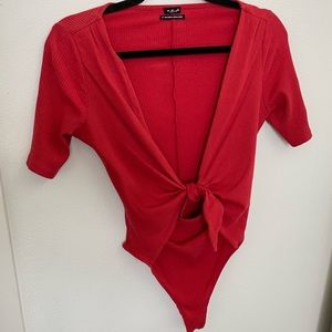 Red bodysuit